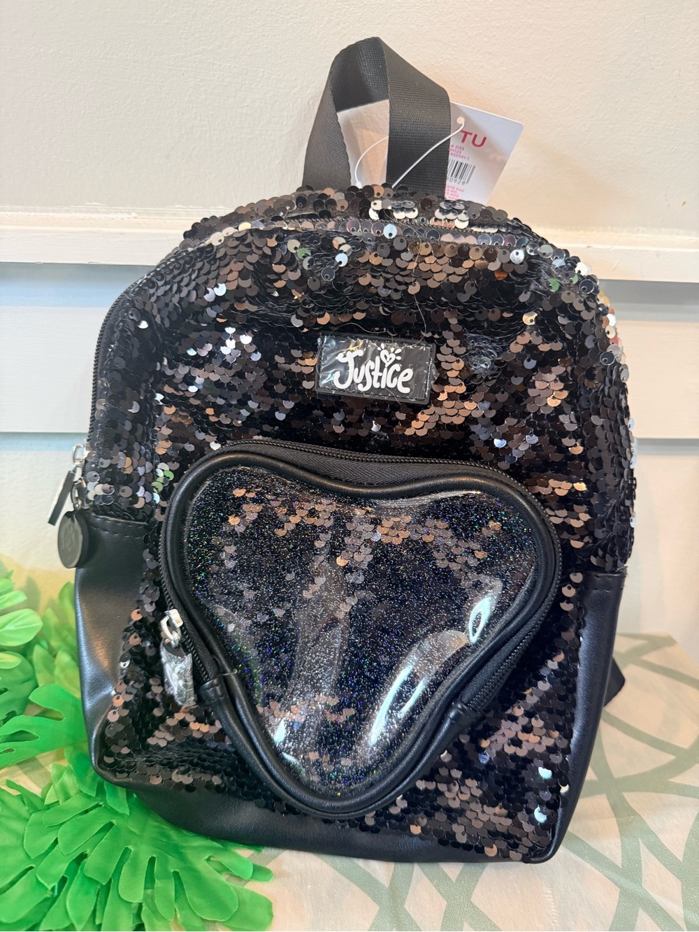 • Justice Black Sequin Backpack